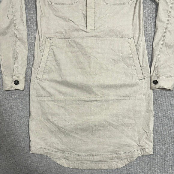 Title Nine Womens Beige Ripstop Utility Popover Shirt Dress TN-120930 Size XS - Picture 3 of 11